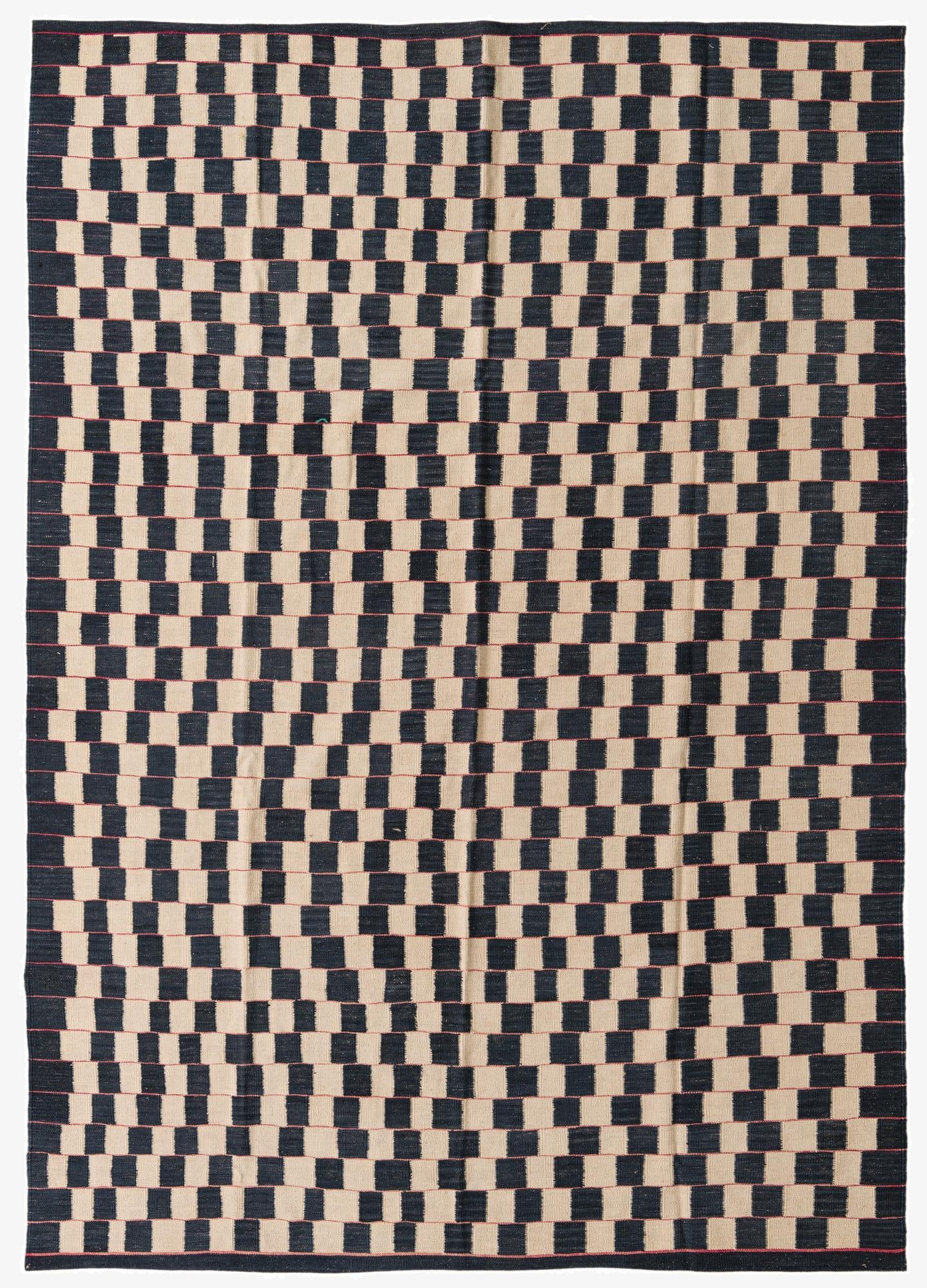 6' 9 x 9' 5  Hand Woven Kilim Modern Wool Rug