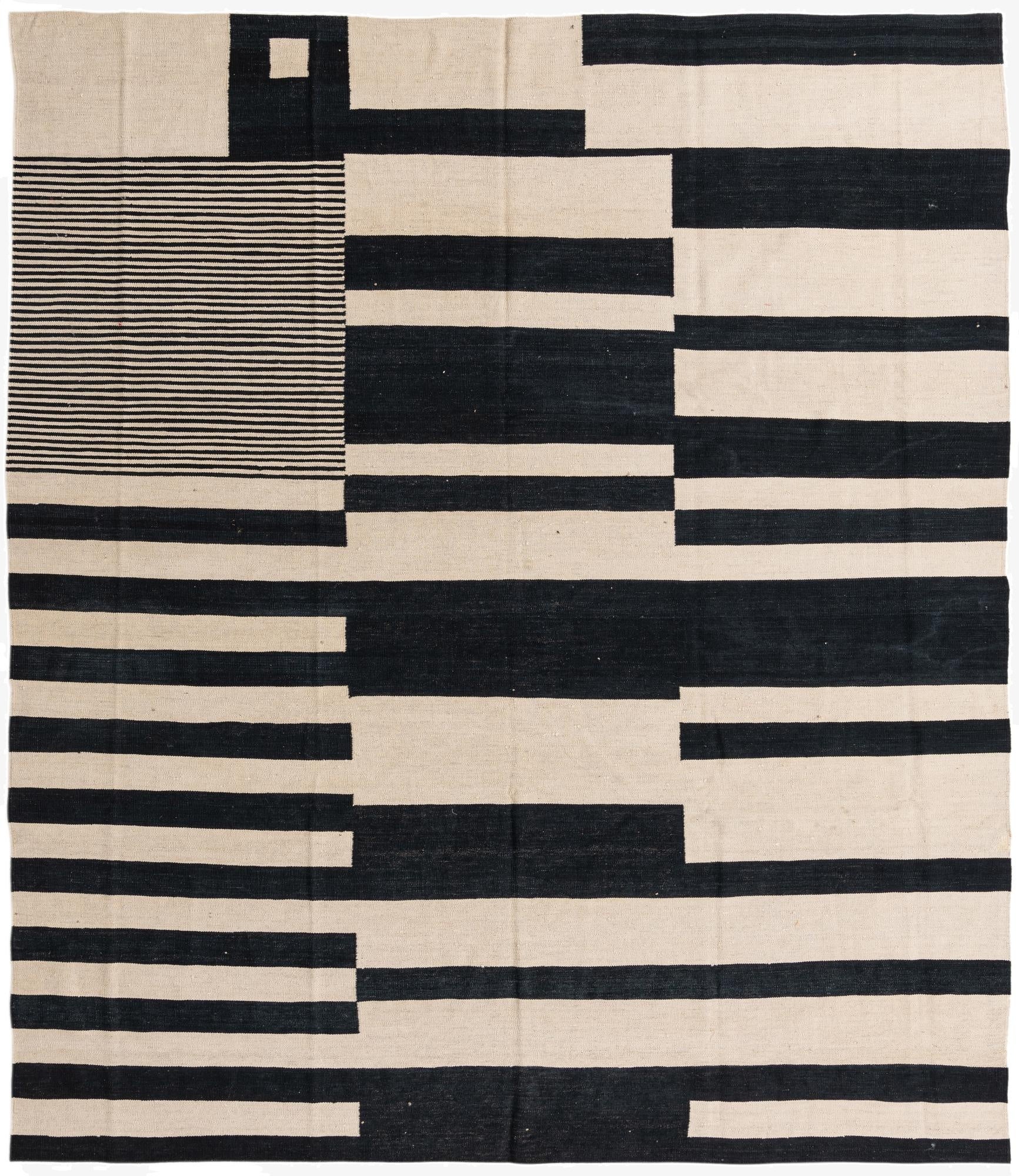 8' 6 x 9' 9  Hand Woven Kilim Modern Wool Rug