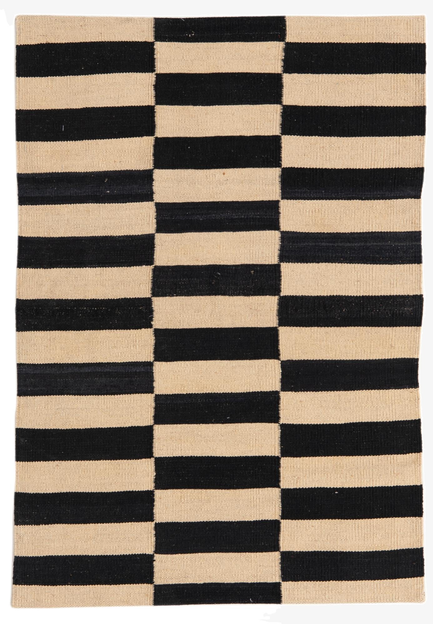 2' 8 x 3' 11  Hand Woven Kilim Modern Wool Rug