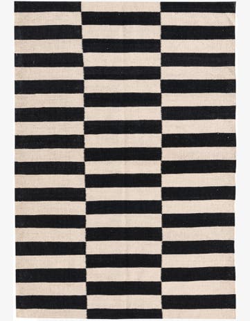 3' 4 x 4' 11 Hand Woven Kilim Modern Wool Rug