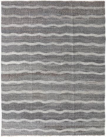 9' 1 x 11' 9 Hand Woven Kilim Modern Wool Rug