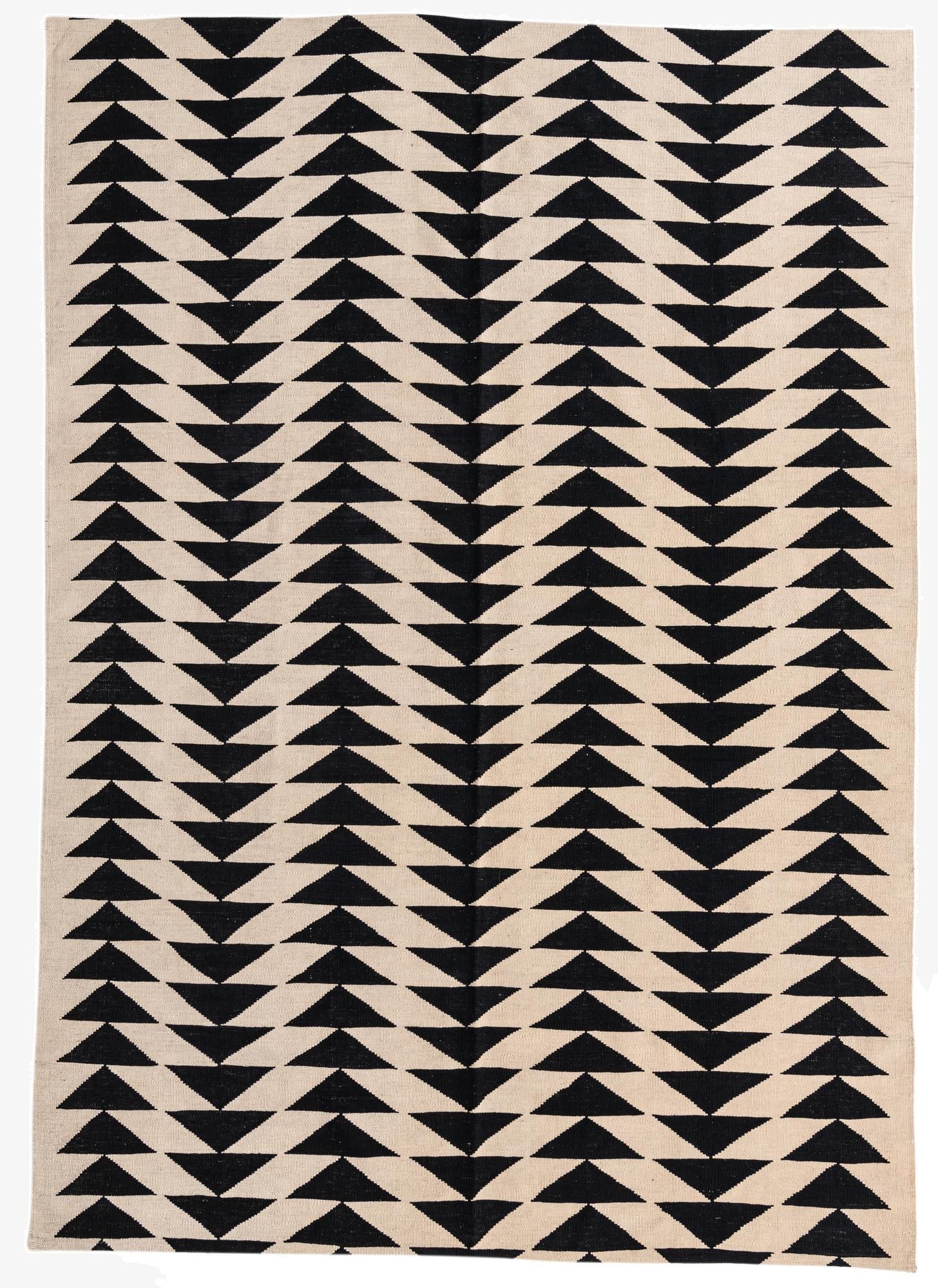 6' 7 x 9' 5  Hand Woven Kilim Modern Wool Rug