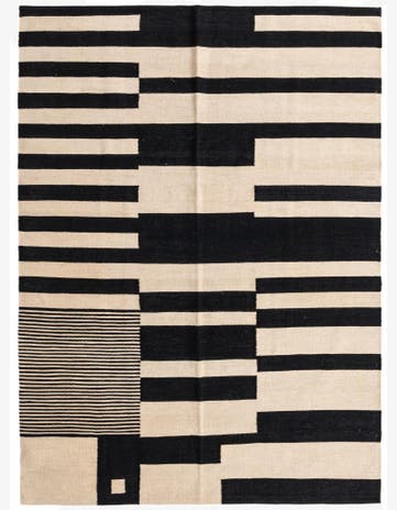 5' 8 x 7' 9 Hand Woven Kilim Modern Wool Rug