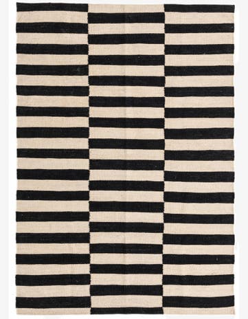 4' 2 x 5' 10 Hand Woven Kilim Modern Wool Rug