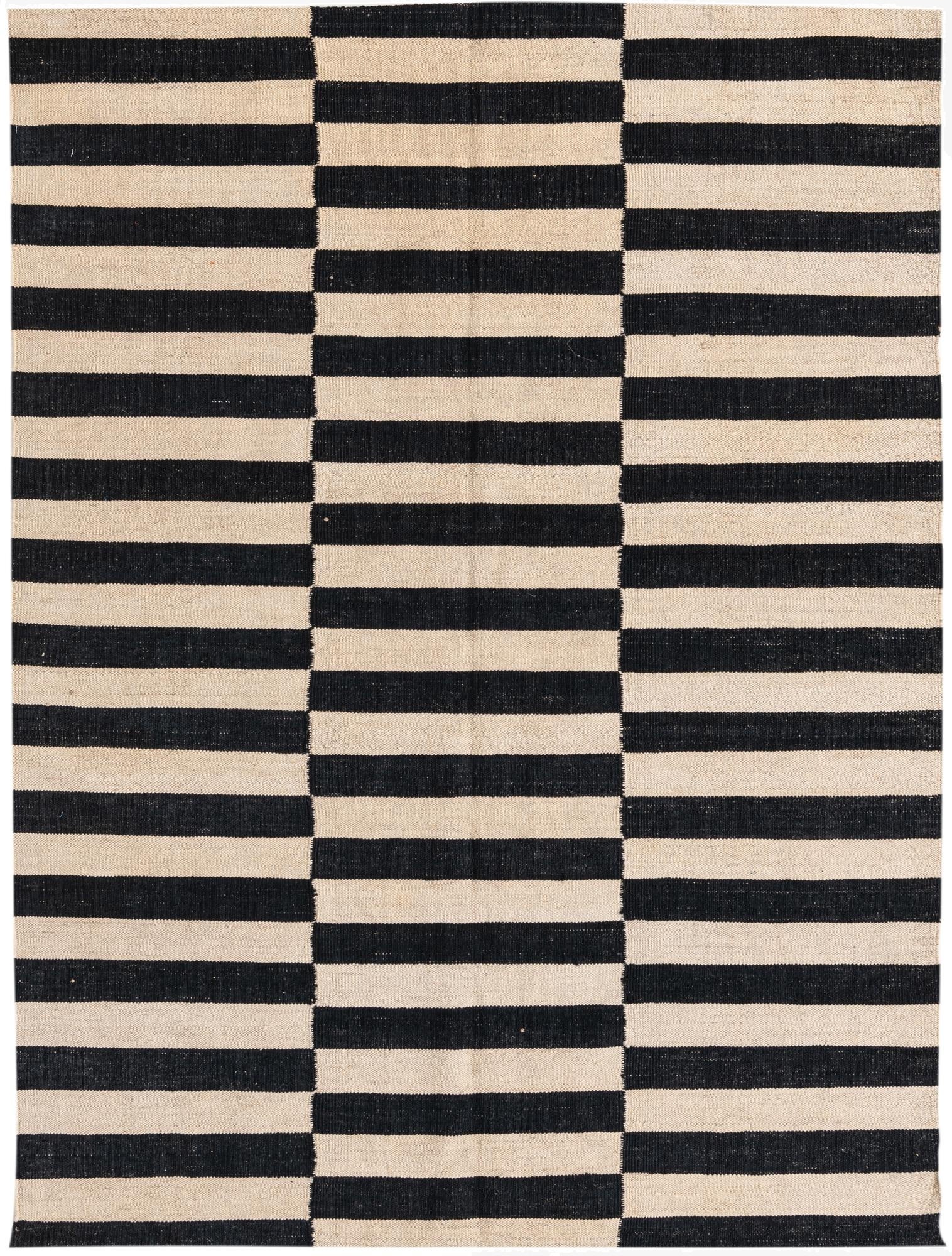4' 3 x 5' 10  Hand Woven Kilim Modern Wool Rug