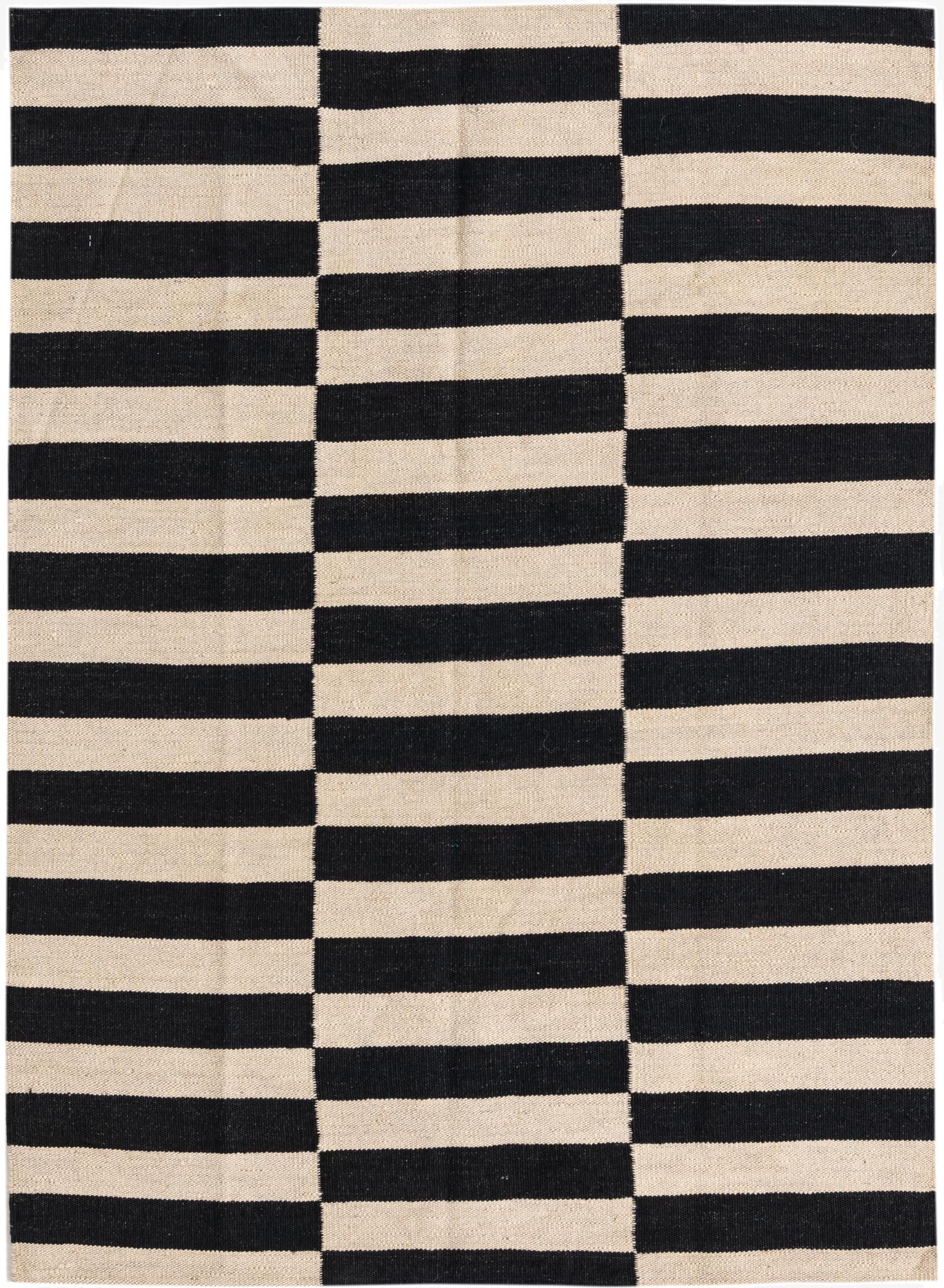 3' 6 x 4' 9  Hand Woven Kilim Modern Wool Rug