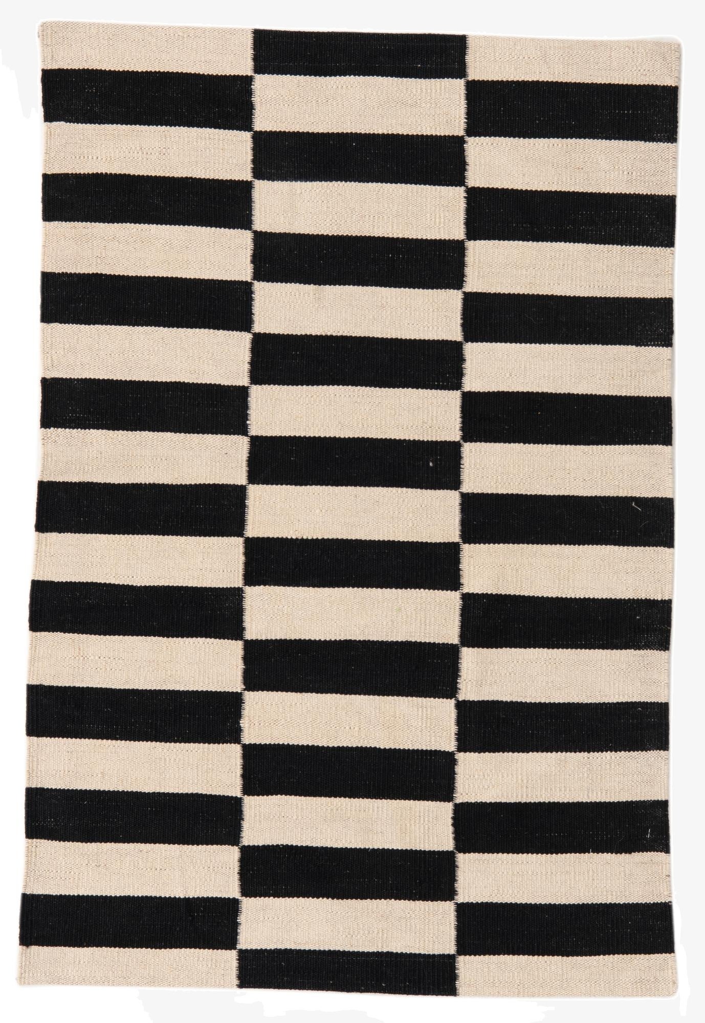 2' 8 x 3' 11  Hand Woven Kilim Modern Wool Rug