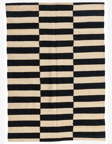 3' 4 x 4' 9 Hand Woven Kilim Modern Wool Rug