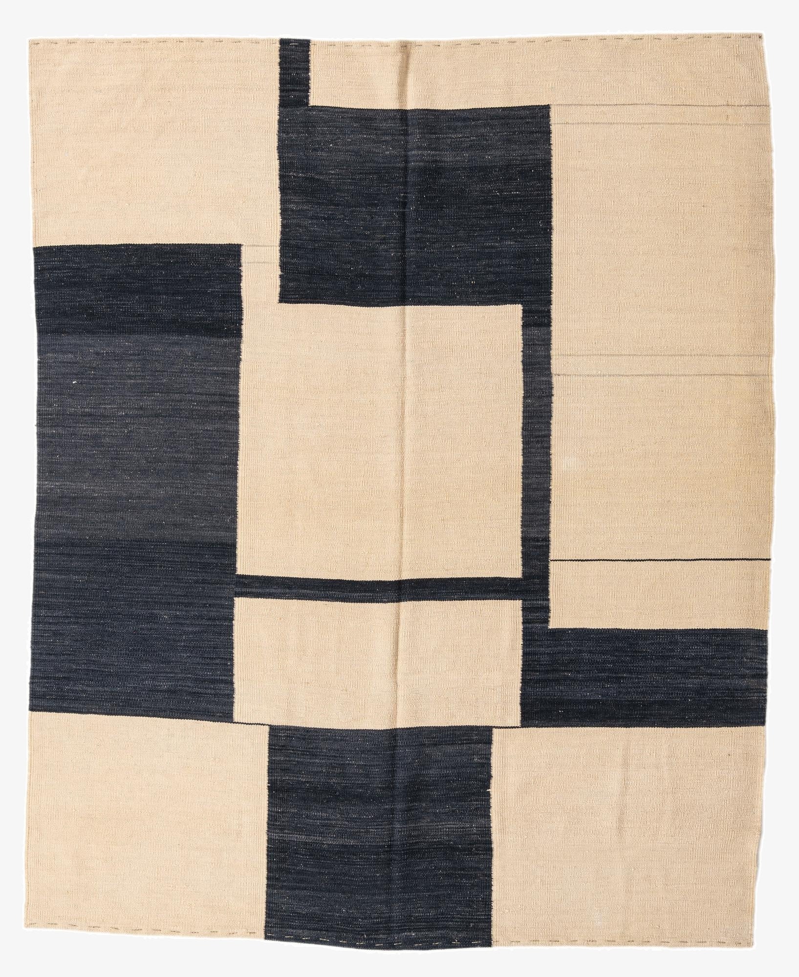 6' 1 x 7' 5  Hand Woven Kilim Modern Wool Rug