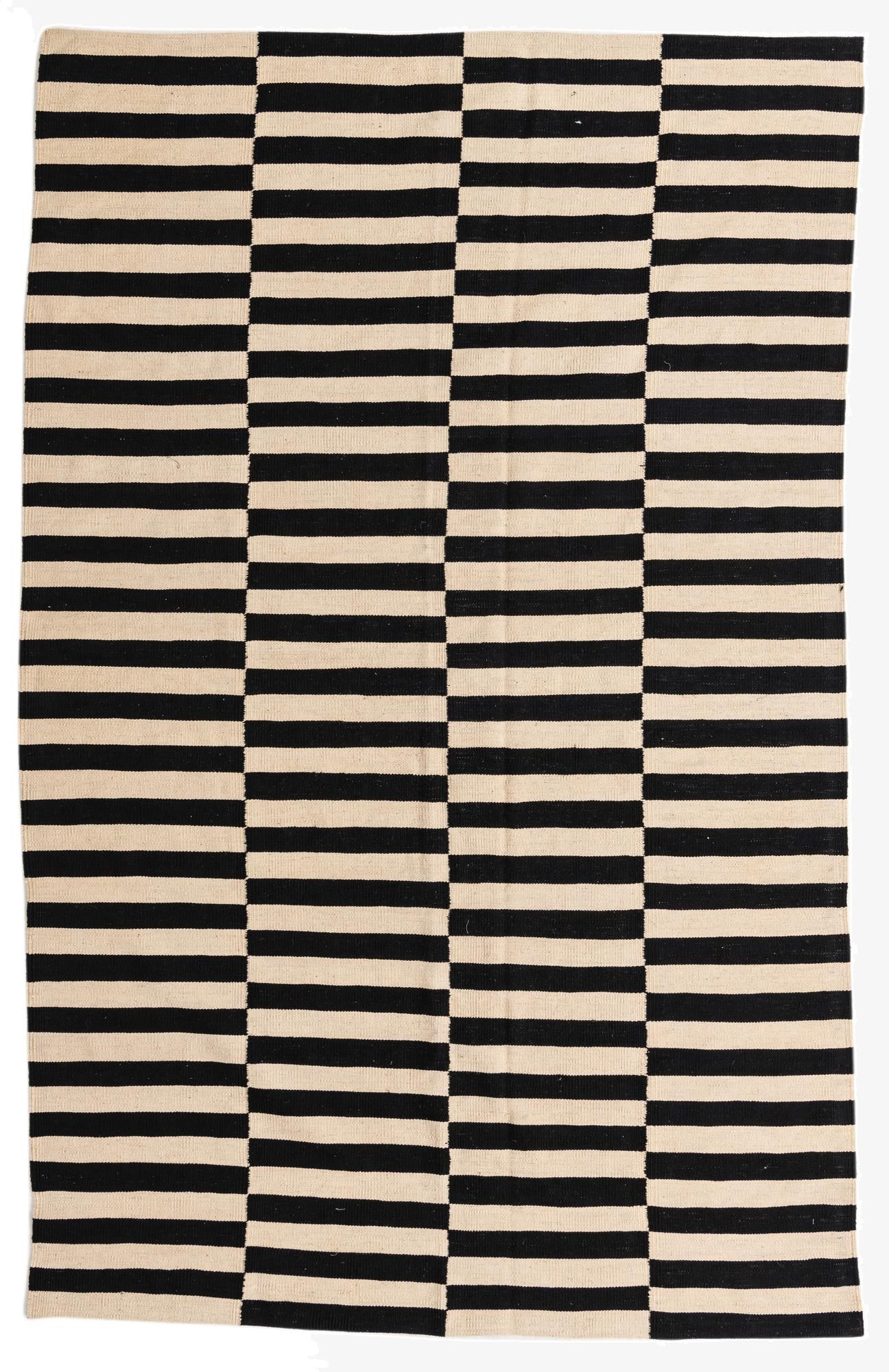 6' 3 x 9' 10  Hand Woven Kilim Modern Wool Rug