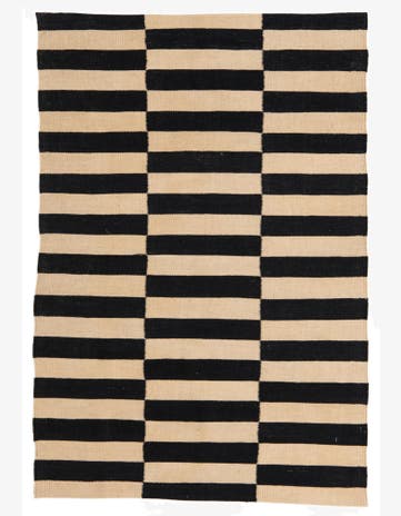 3' 4 x 4' 10 Hand Woven Kilim Modern Wool Rug