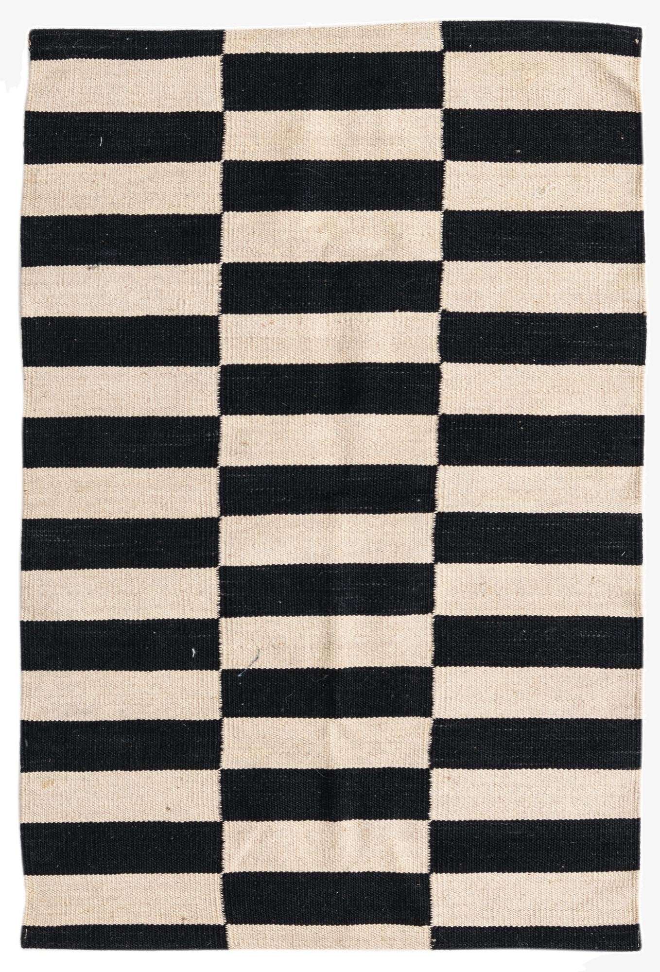 2' 6 x 3' 10  Hand Woven Kilim Modern Wool Rug