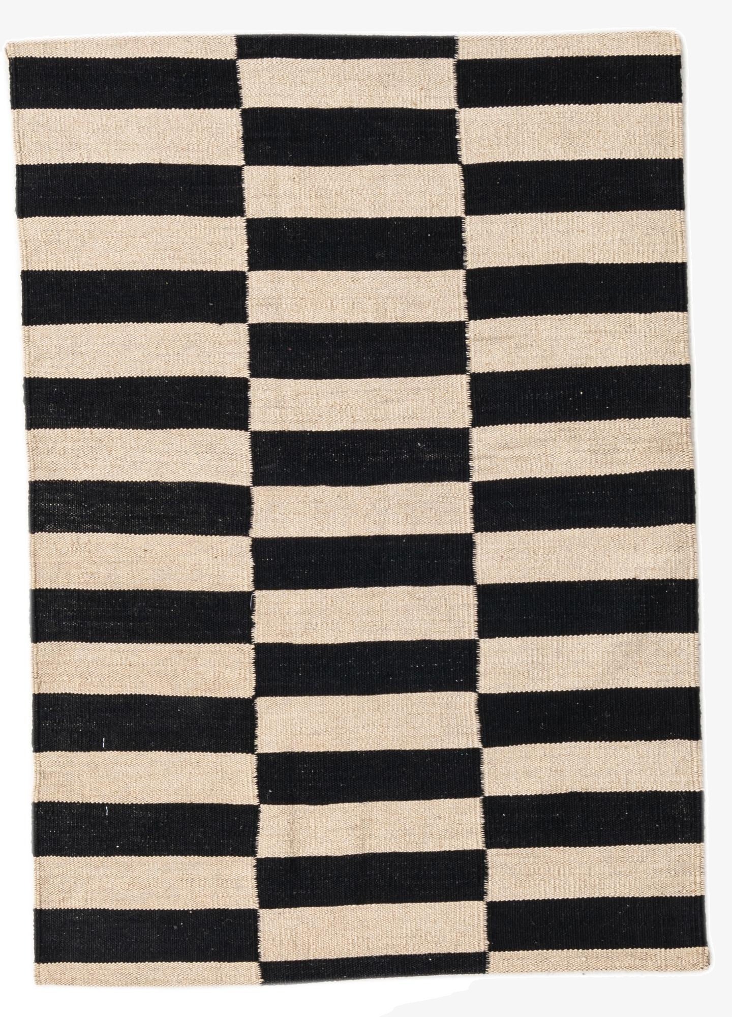 2' 8 x 3' 9  Hand Woven Kilim Modern Wool Rug
