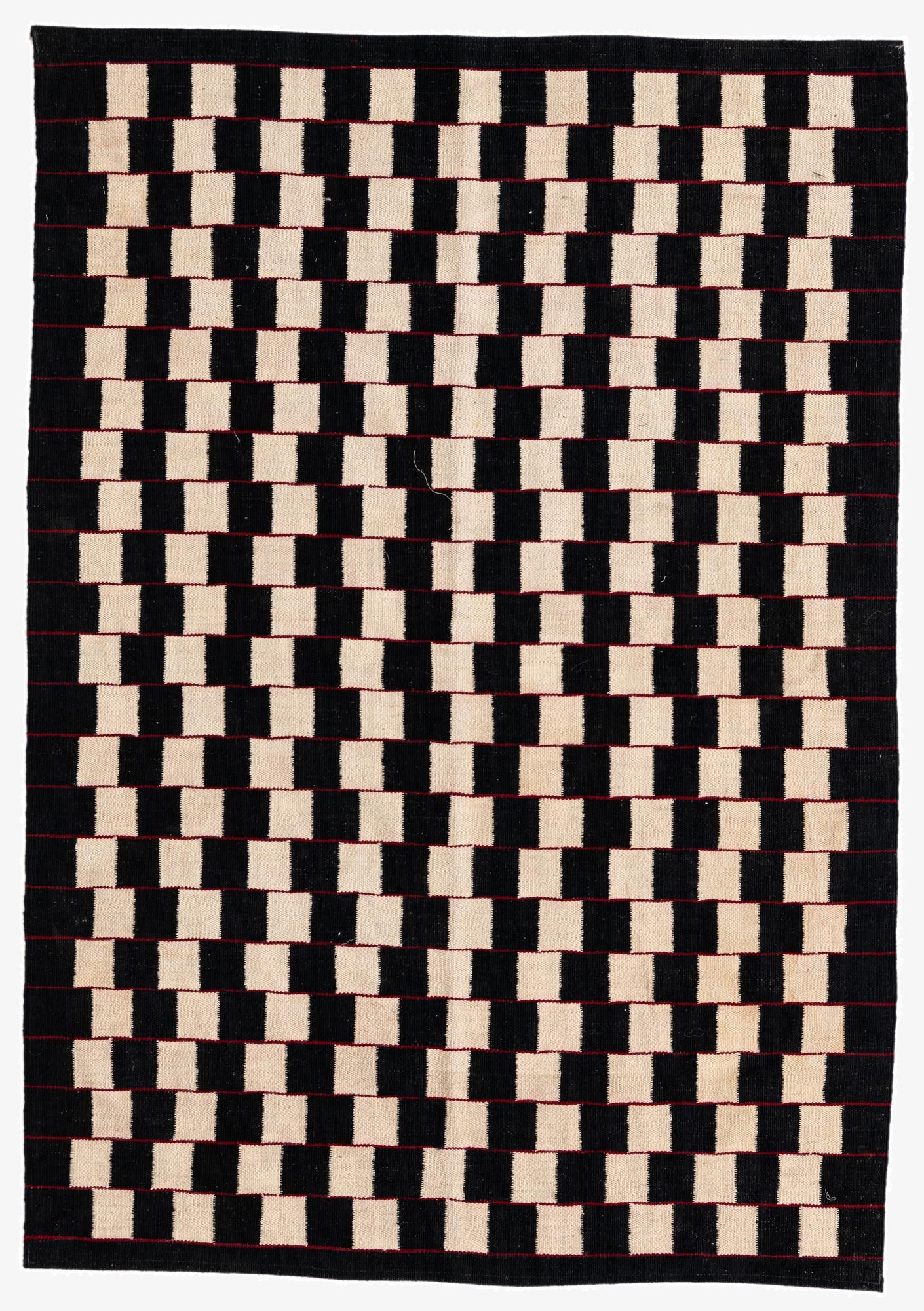 4' 1 x 5' 10  Hand Woven Kilim Modern Wool Rug
