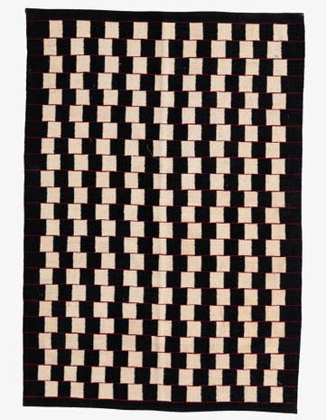4' 1 x 5' 10 Hand Woven Kilim Modern Wool Rug