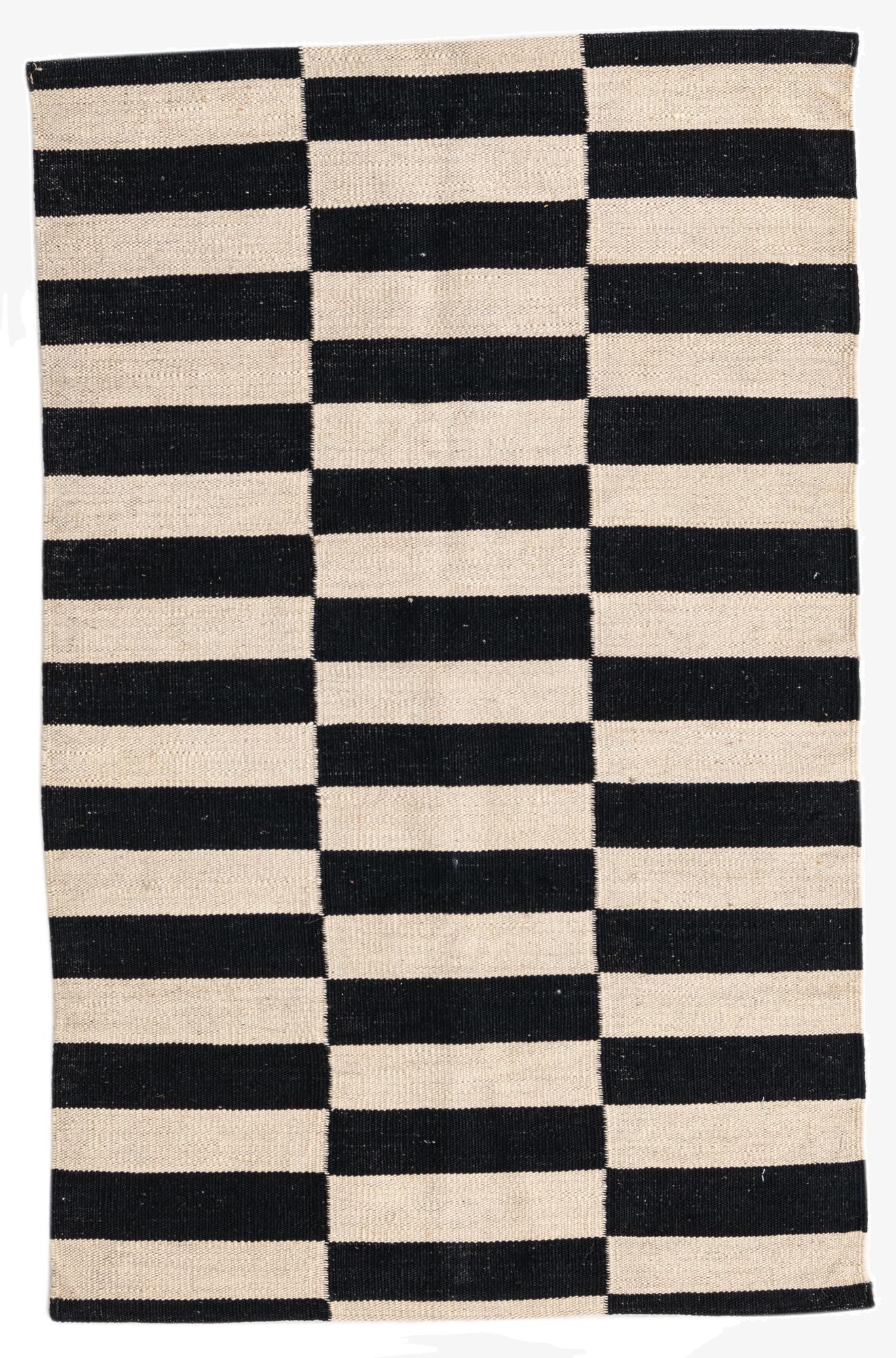 2' 6 x 3' 11  Hand Woven Kilim Modern Wool Rug