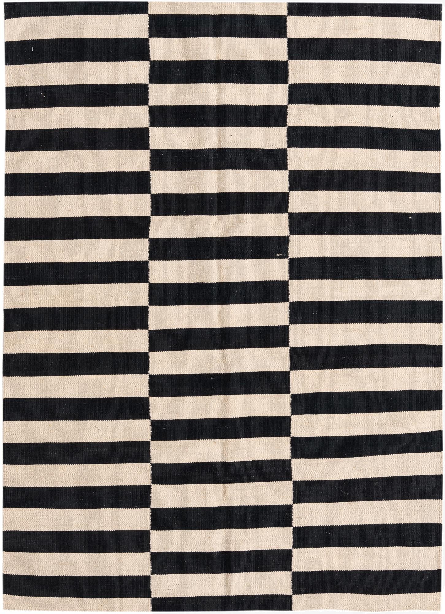 4' 3 x 5' 10  Hand Woven Kilim Modern Wool Rug