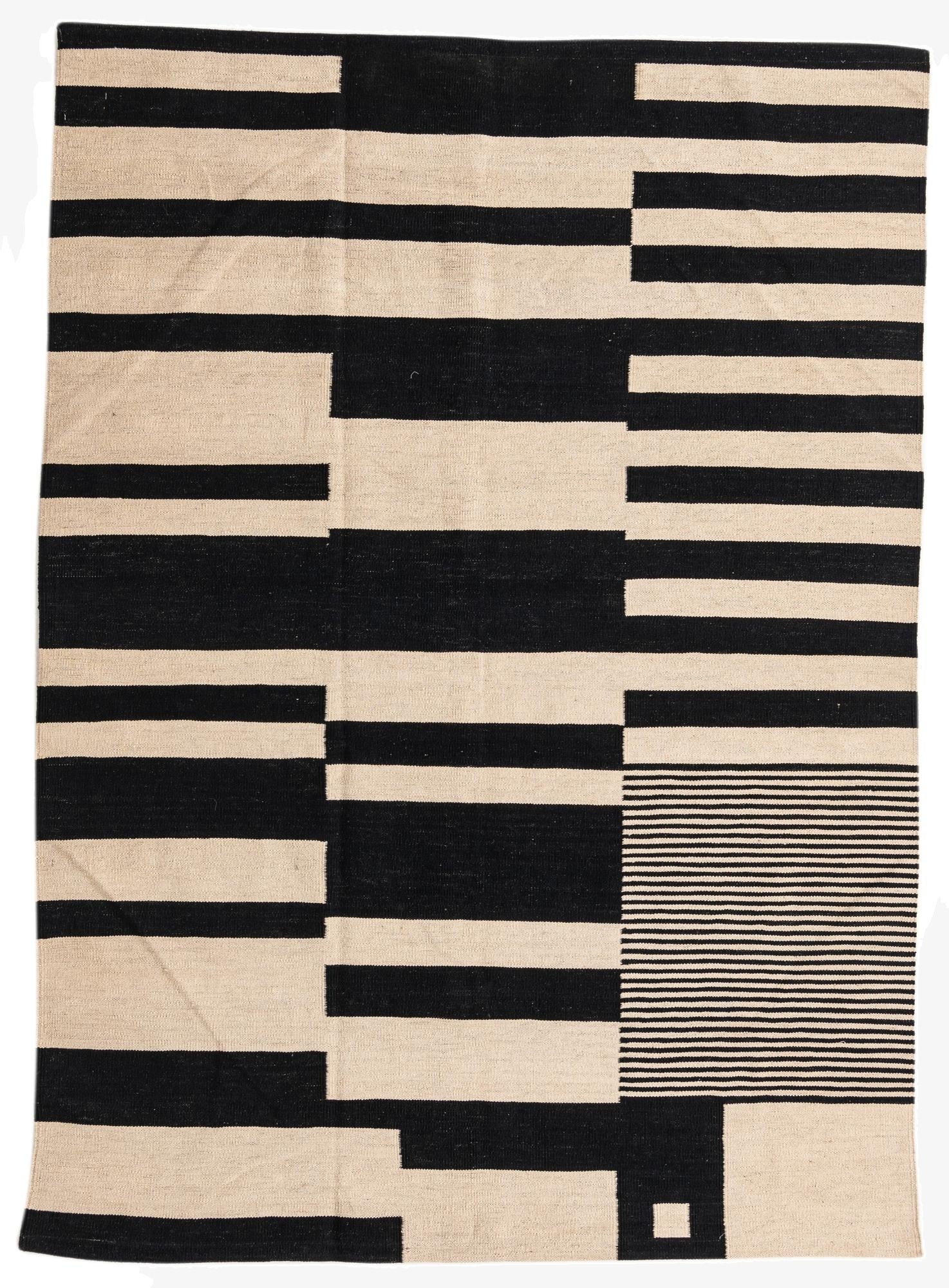 5' 7 x 7' 9  Hand Woven Kilim Modern Wool Rug