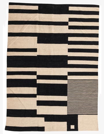5' 7 x 7' 9 Hand Woven Kilim Modern Wool Rug