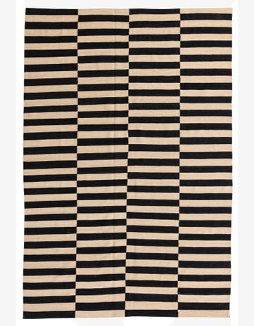 6' 6 x 9' 8 Hand Woven Kilim Modern Wool Rug