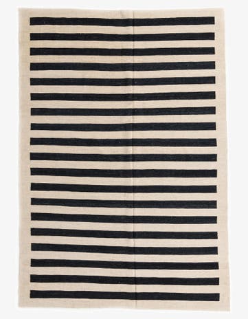 6' 9 x 9' 7 Hand Woven Kilim Modern Wool Rug