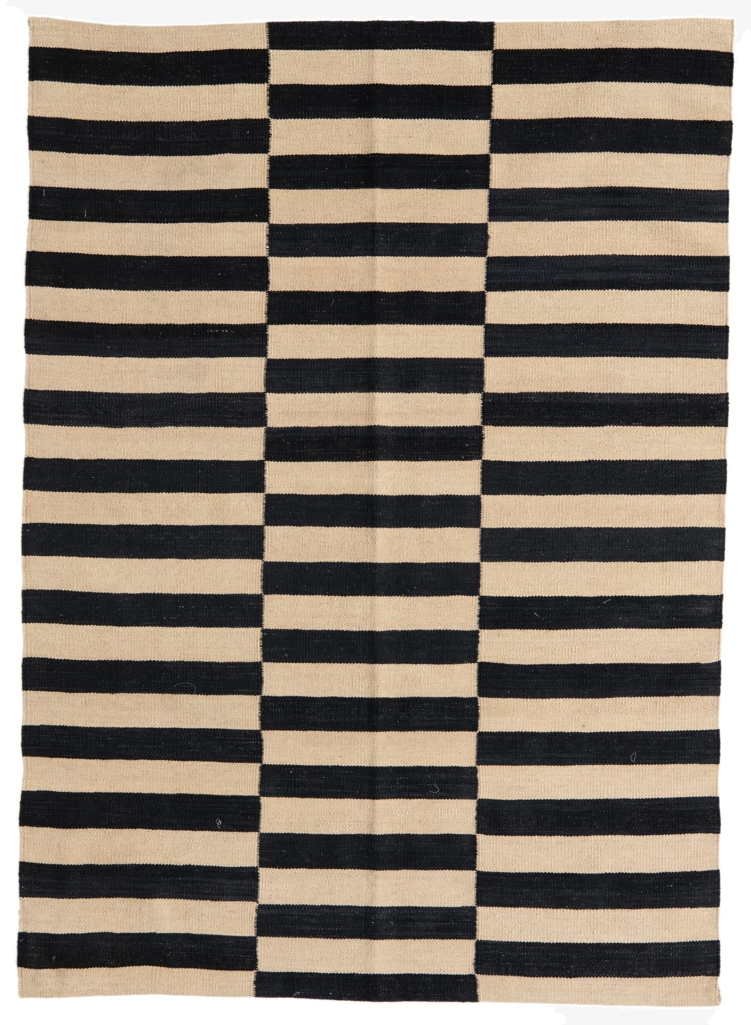 3' 4 x 4' 10  Hand Woven Kilim Modern Wool Rug