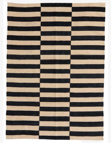3' 4 x 4' 10 Hand Woven Kilim Modern Wool Rug