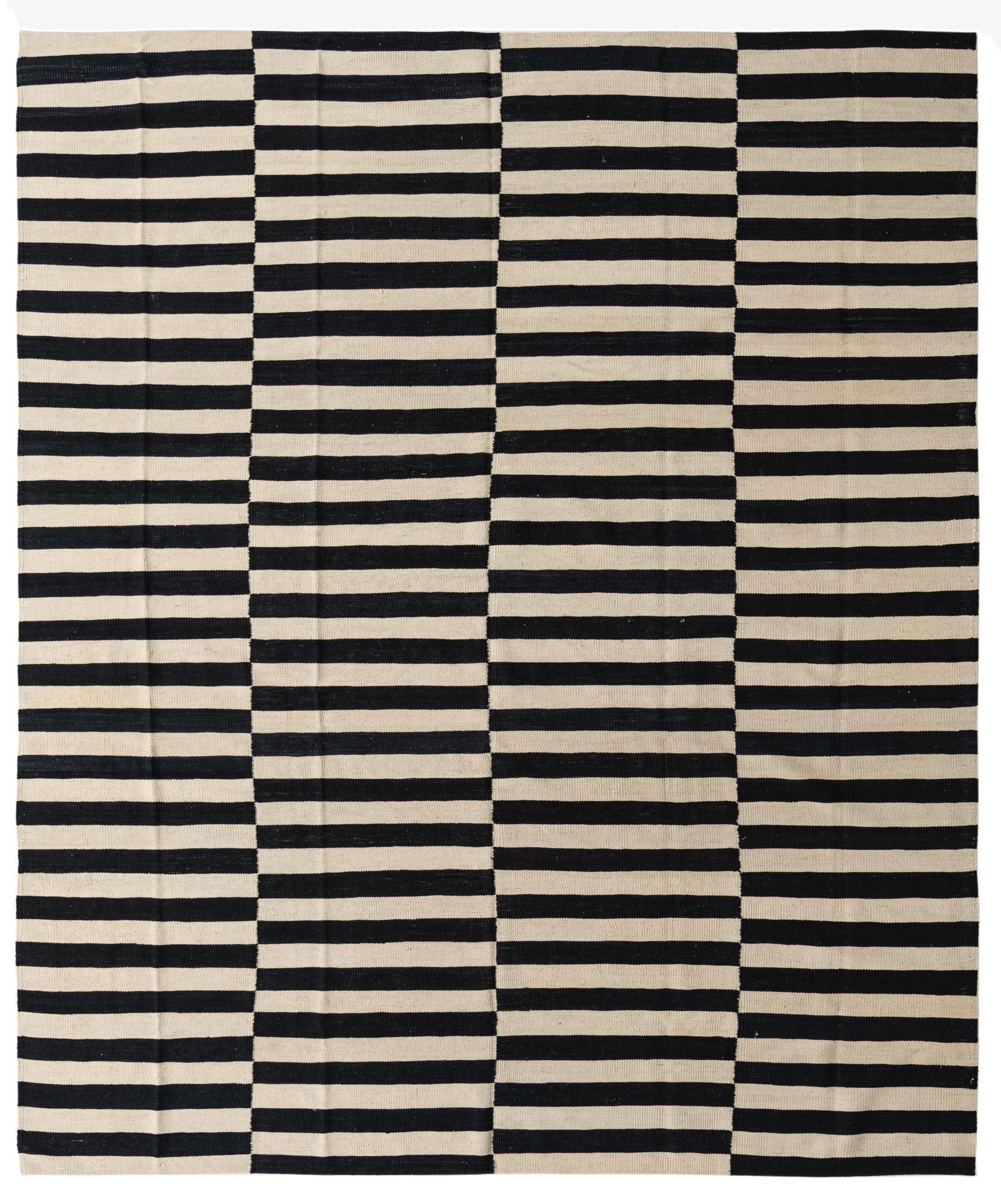 8' 1 x 9' 8  Hand Woven Kilim Modern Wool Rug