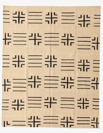 5' 4 x 6' 7 Hand Woven Kilim Modern Wool Rug