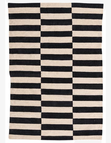 3' 4 x 4' 10 Hand Woven Kilim Modern Wool Rug