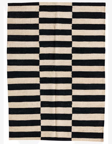 3' 4 x 4' 9 Hand Woven Kilim Modern Wool Rug