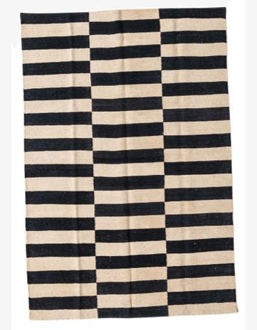 3' 3 x 4' 11 Hand Woven Kilim Modern Wool Rug