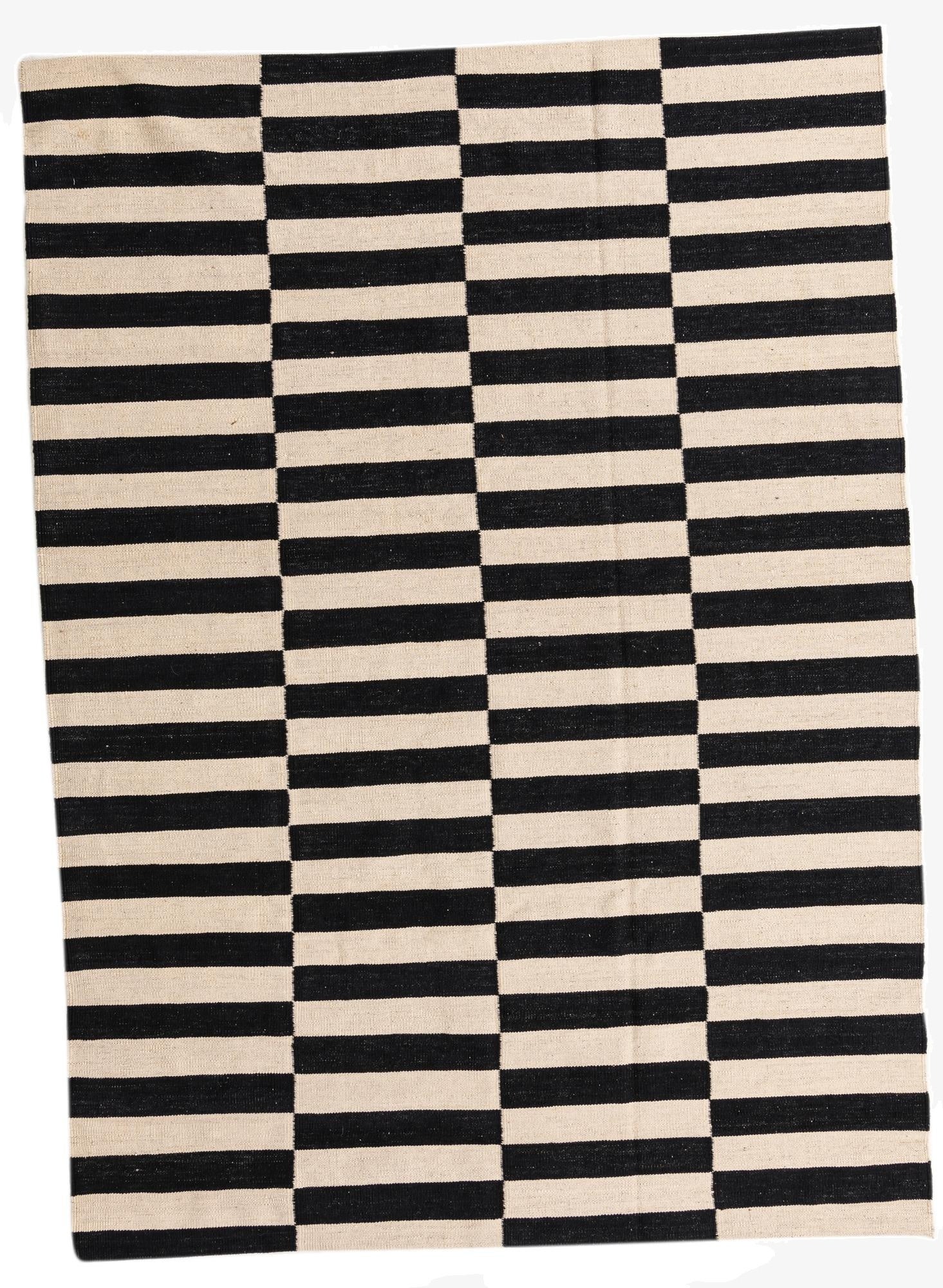 5' 8 x 7' 9  Hand Woven Kilim Modern Wool Rug