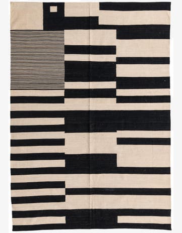 7' x 9' 10 Hand Woven Kilim Modern Wool Rug