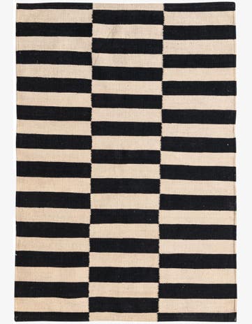 3' 4 x 4' 9 Hand Woven Kilim Modern Wool Rug