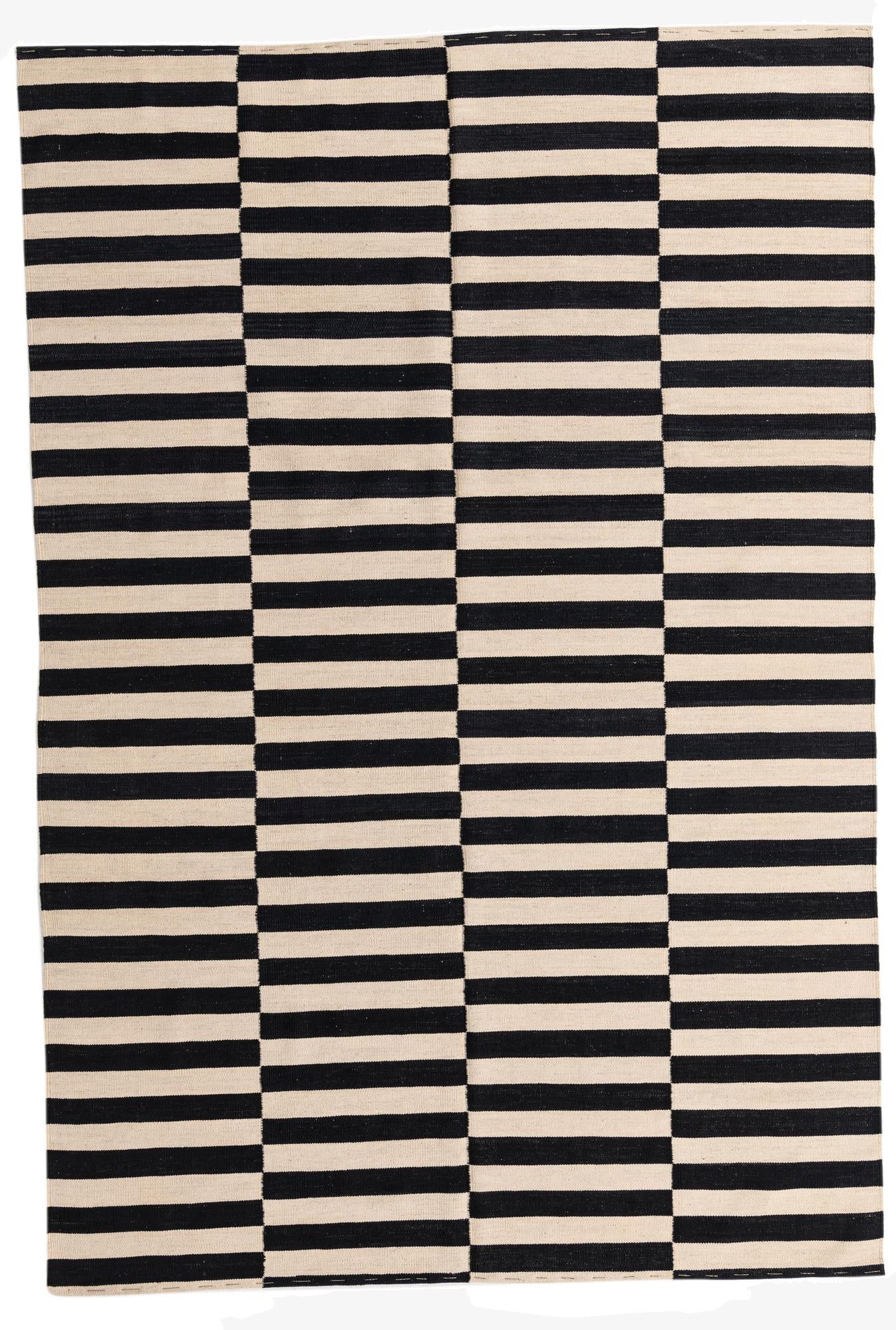 6' 8 x 9' 8  Hand Woven Kilim Modern Wool Rug