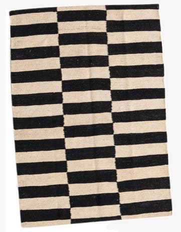 2' 8 x 3' 10 Hand Woven Kilim Modern Wool Rug