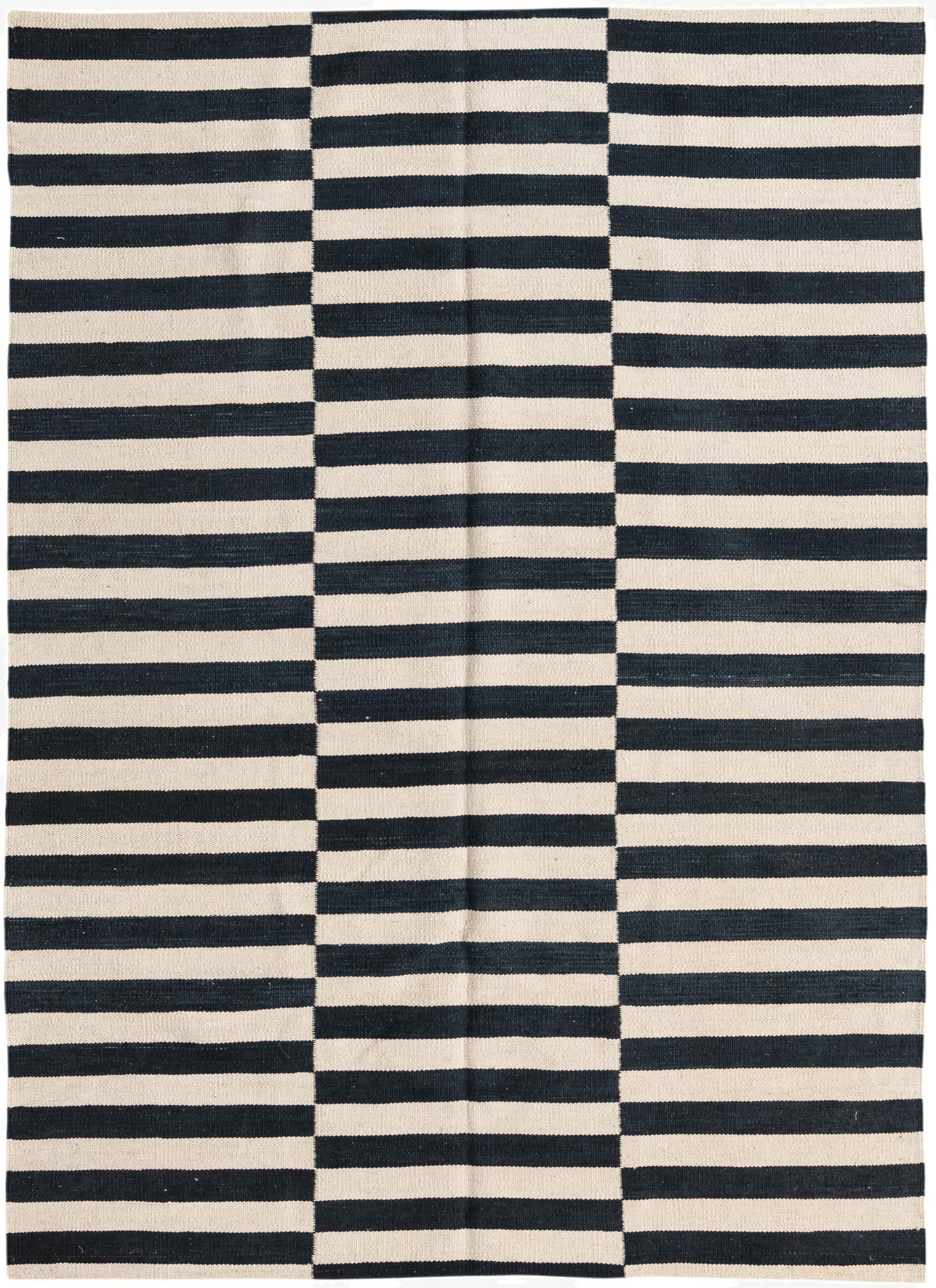 4' 1 x 5' 9  Hand Woven Kilim Modern Wool Rug