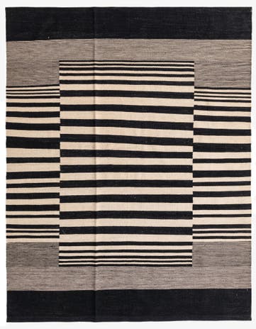 6' x 7' 6 Hand Woven Kilim Modern Wool Rug