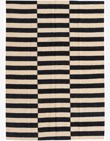4' 2 x 5' 10 Hand Woven Kilim Modern Wool Rug