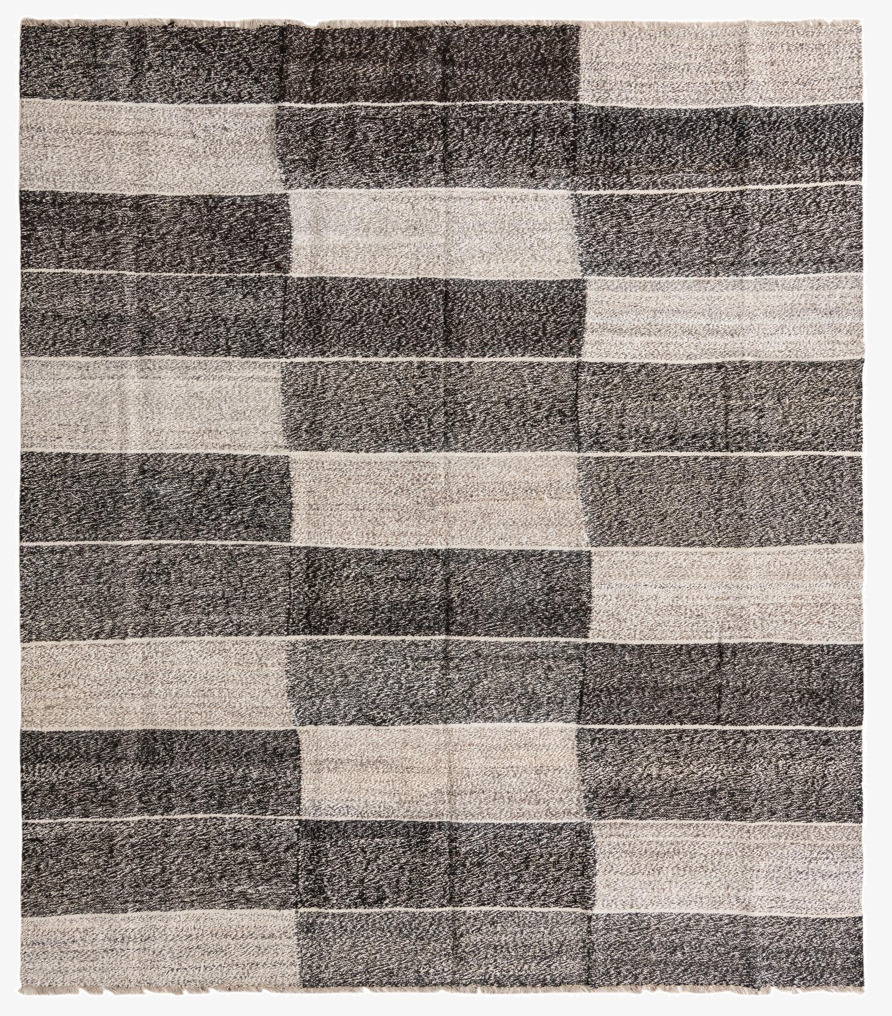 8' 1 x 9' 3  Hand Woven Kilim Modern Wool Rug
