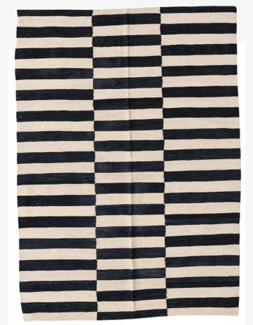 4' 2 x 5' 10 Hand Woven Kilim Modern Wool Rug