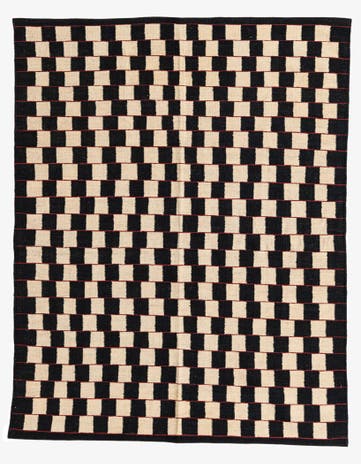 4' 11 x 6' 5 Hand Woven Kilim Modern Wool Rug