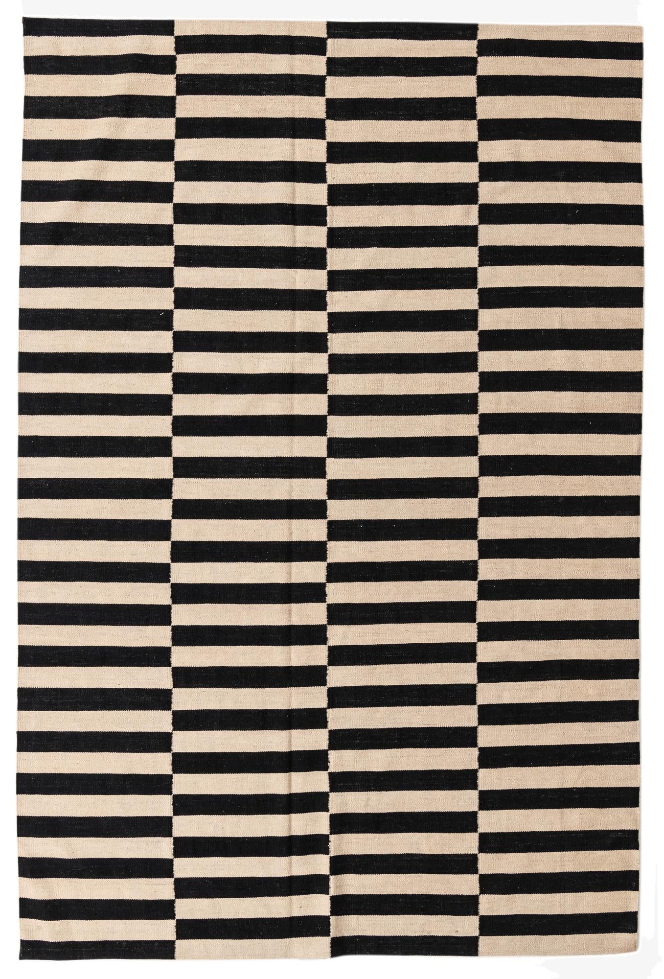 6' 6 x 9' 10  Hand Woven Kilim Modern Wool Rug