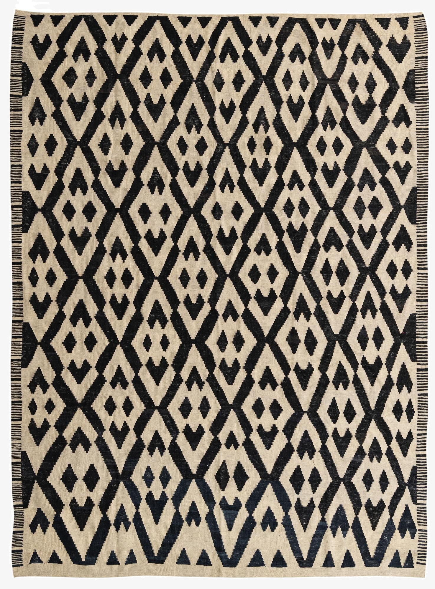 7' x 9' 5  Hand Woven Kilim Modern Wool Rug