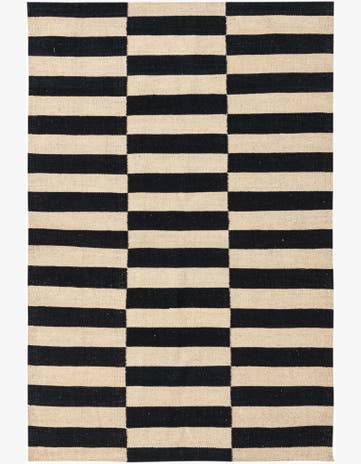 4' 3 x 5' 10 Hand Woven Kilim Modern Wool Rug