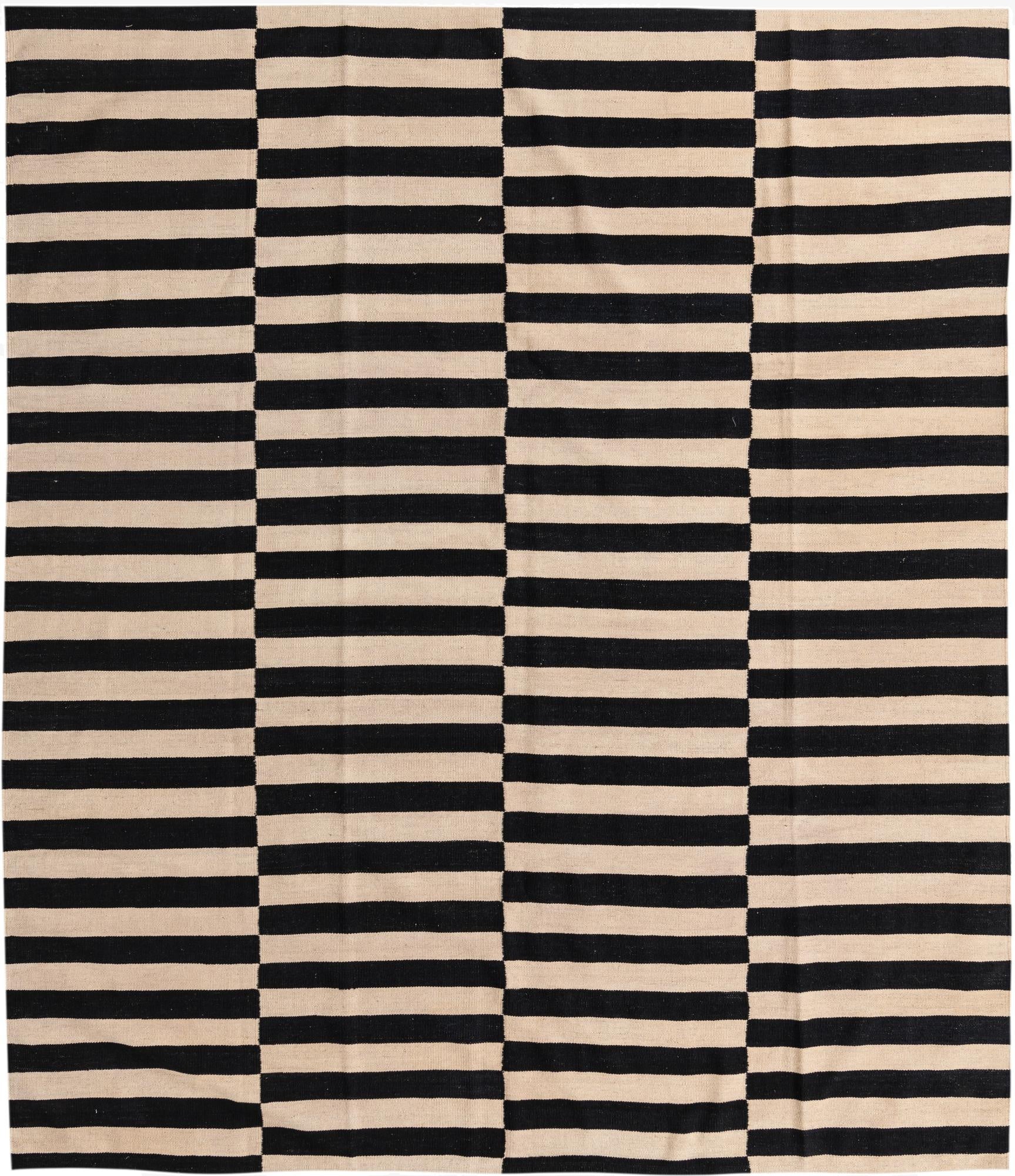 8' 2 x 9' 8  Hand Woven Kilim Modern Wool Rug