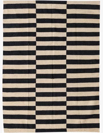 4' 3 x 5' 10 Hand Woven Kilim Modern Wool Rug