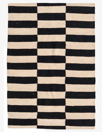 2' 8 x 3' 10 Hand Woven Kilim Modern Wool Rug