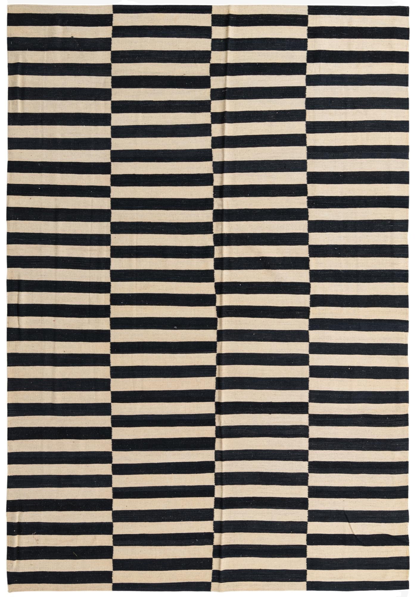 6' 9 x 9' 8  Hand Woven Kilim Modern Wool Rug